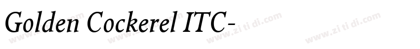 Golden Cockerel ITC字体转换